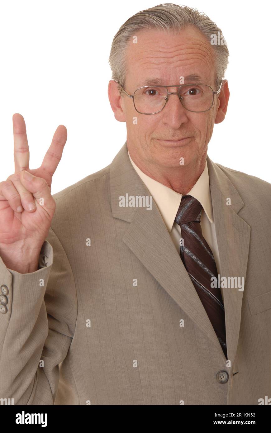 Senior businessman with a rather interesting expression Stock Photo