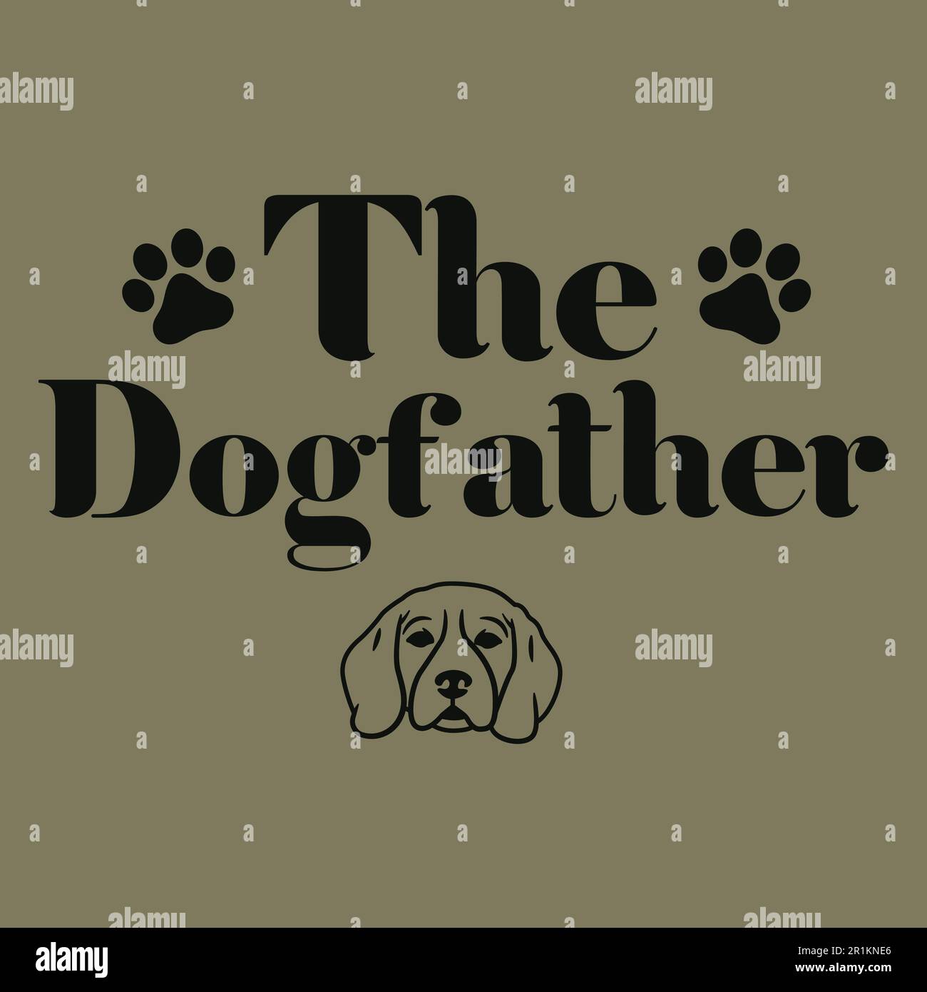The Dogfather funny t shirt design Stock Vector
