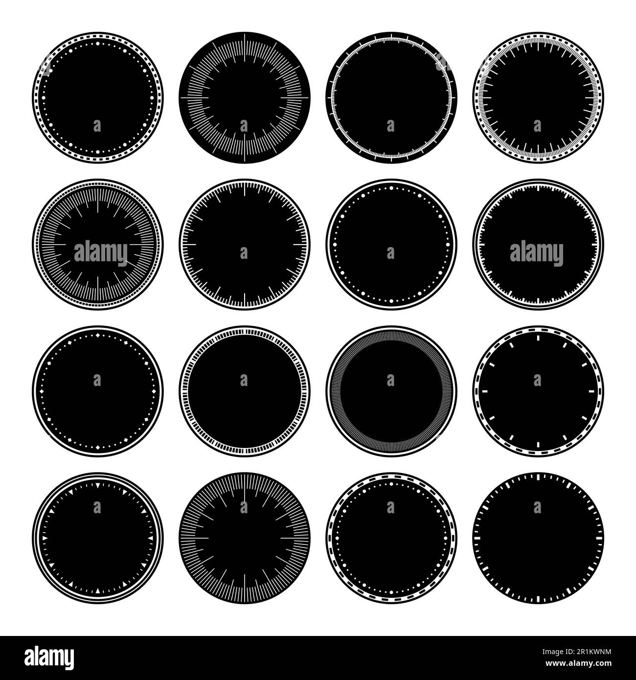 Mechanical clock faces, bezel. Watch dial with minute and hour marks