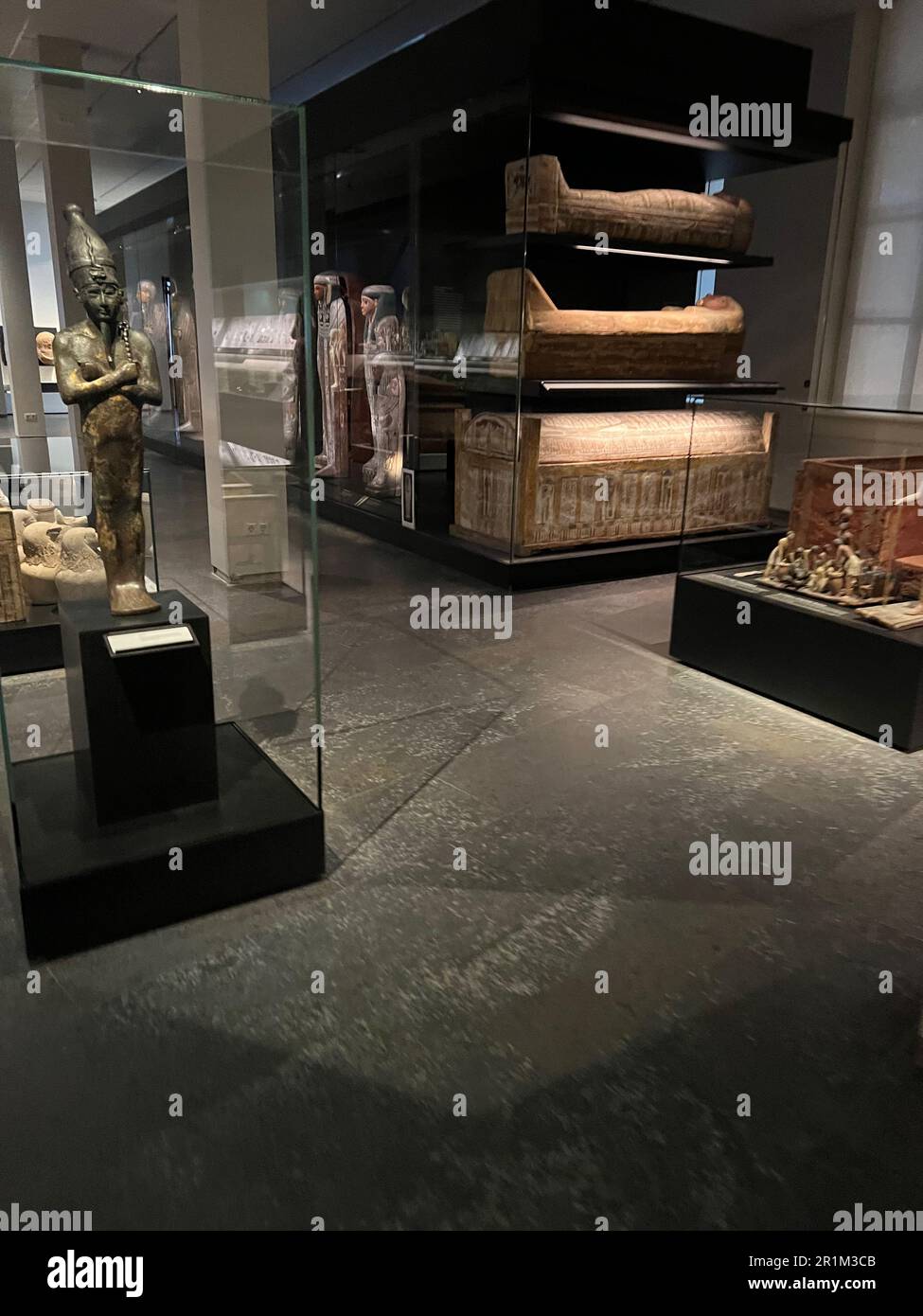 LEIDEN, NETHERLANDS - AUGUST 07, 2022: Hall of Ancient Egypt in National Museum of Antiquities (Rijksmuseum van Oudheden) Stock Photo