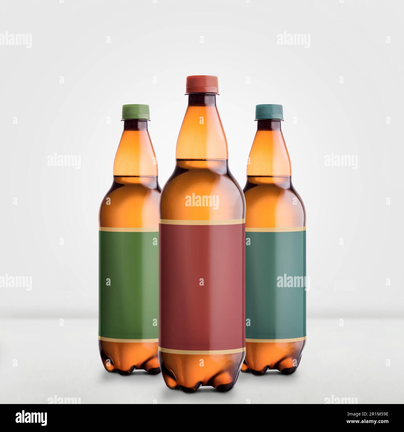 Brown Beer Bottles MockUp isolated on white Blank Label Stock Photo Alamy