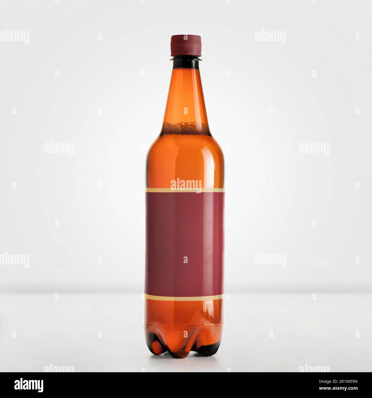 Brown Beer Bottle MockUp isolated on white Blank Label Stock Photo Alamy
