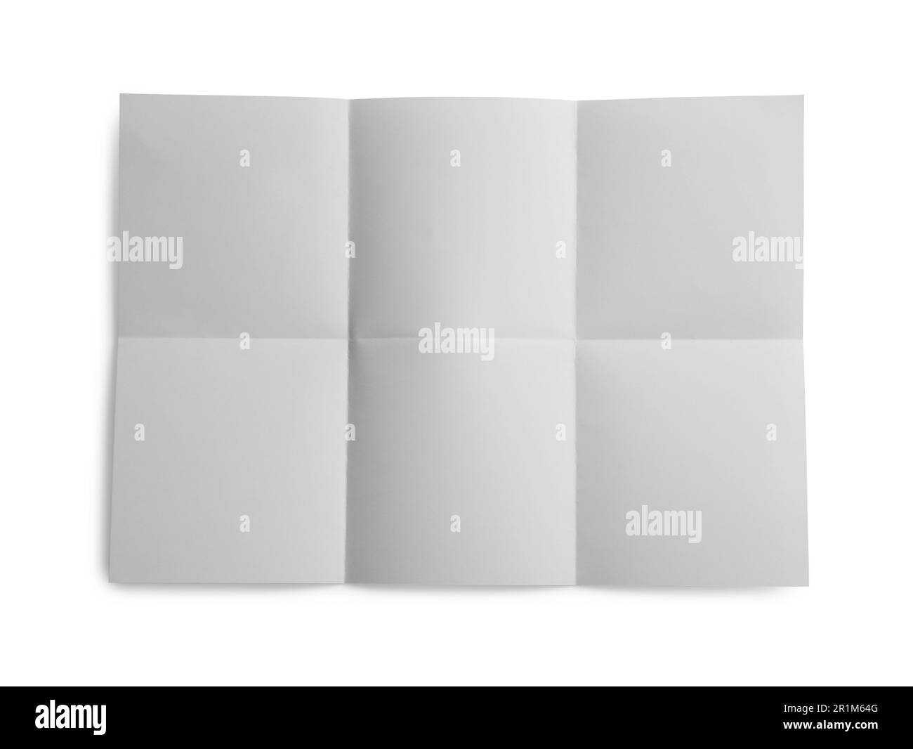 Blank sheet of paper with creases, top view Stock Photo Alamy
