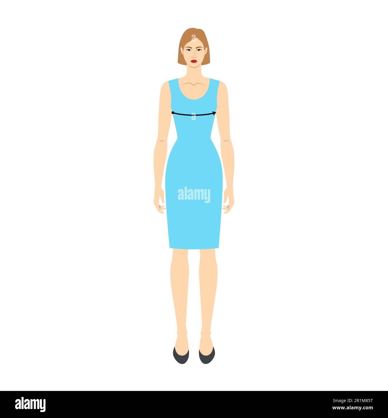 Size Chart Women Measurements Clothing Female Stock Vector