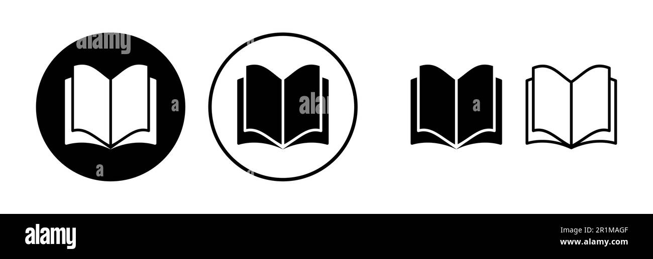 Book icon vector. Open book vector icon Stock Vector Image & Art - Alamy