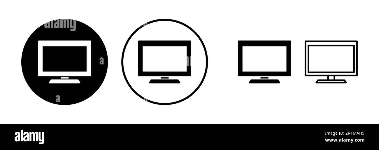 Computer icon vector. computer monitor icon Stock Vector Image & Art ...