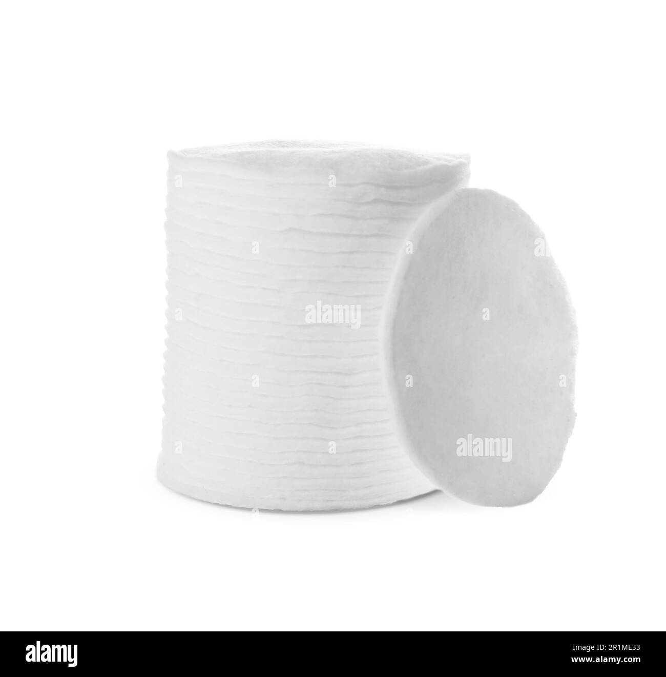 Pile of cotton pads on white background Stock Photo Alamy