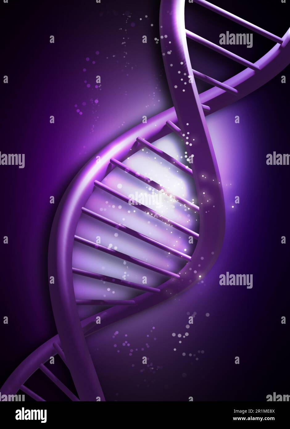 Structure of DNA on color background. Illustration Stock Photo - Alamy