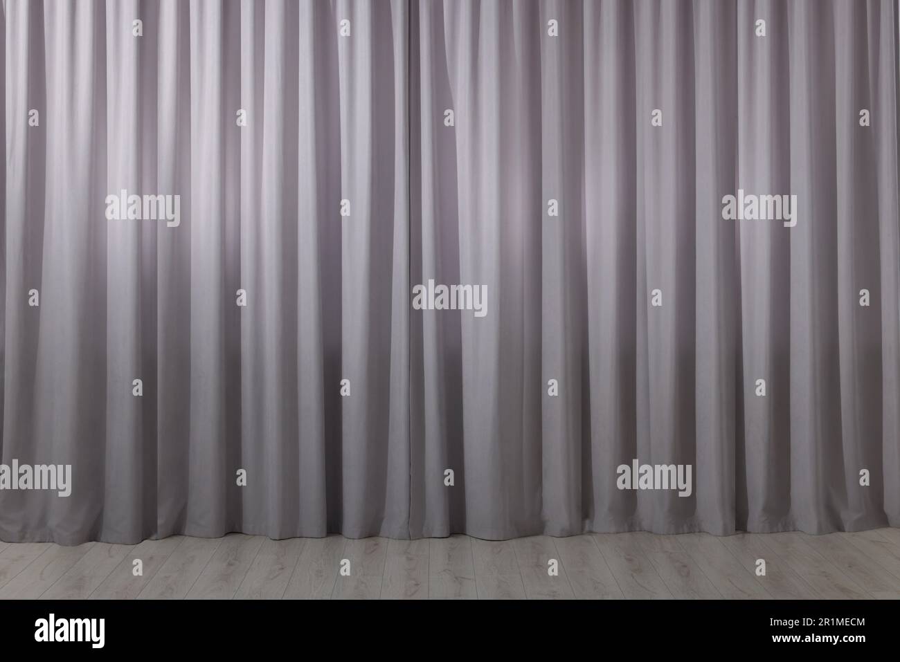 Light grey window curtains in living room Stock Photo Alamy