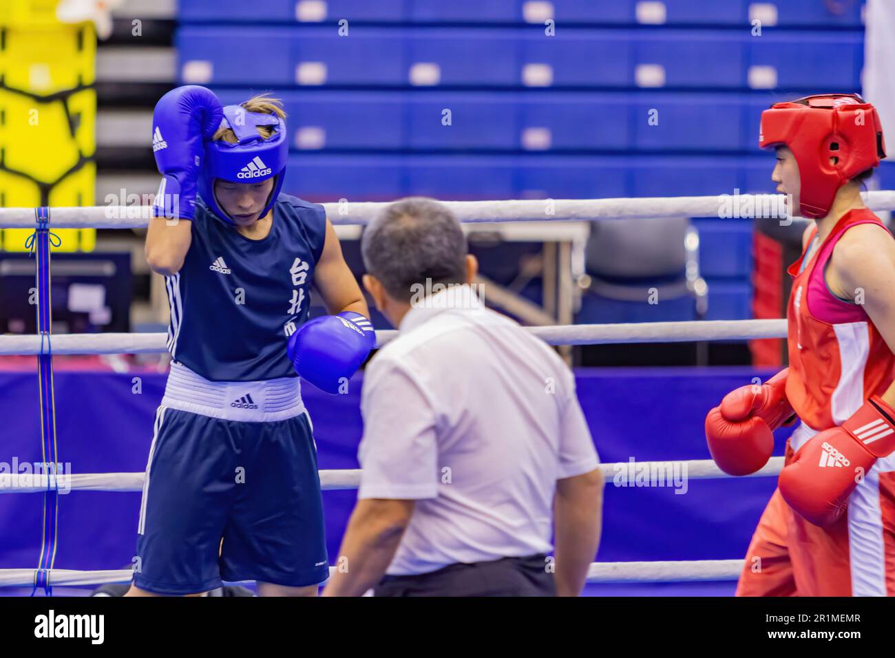 Taipei, OCT 20 2023 - Boxing competition of The National Games Stock ...