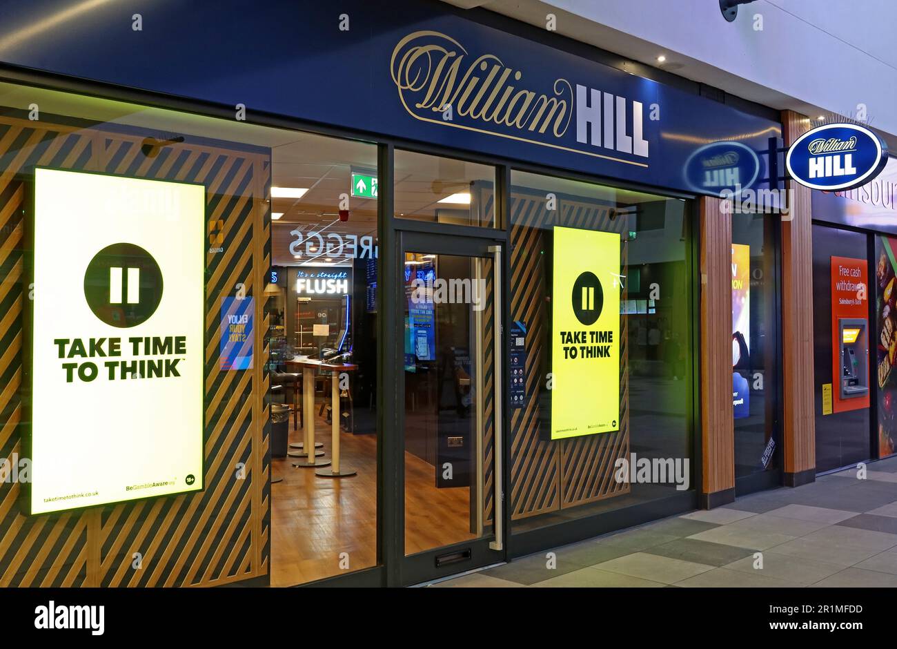 William Hill betting shop, Unit 7, Ranelagh St, Central Station, Liverpool, Merseyside, England, UK,  L1 1JT Stock Photo
