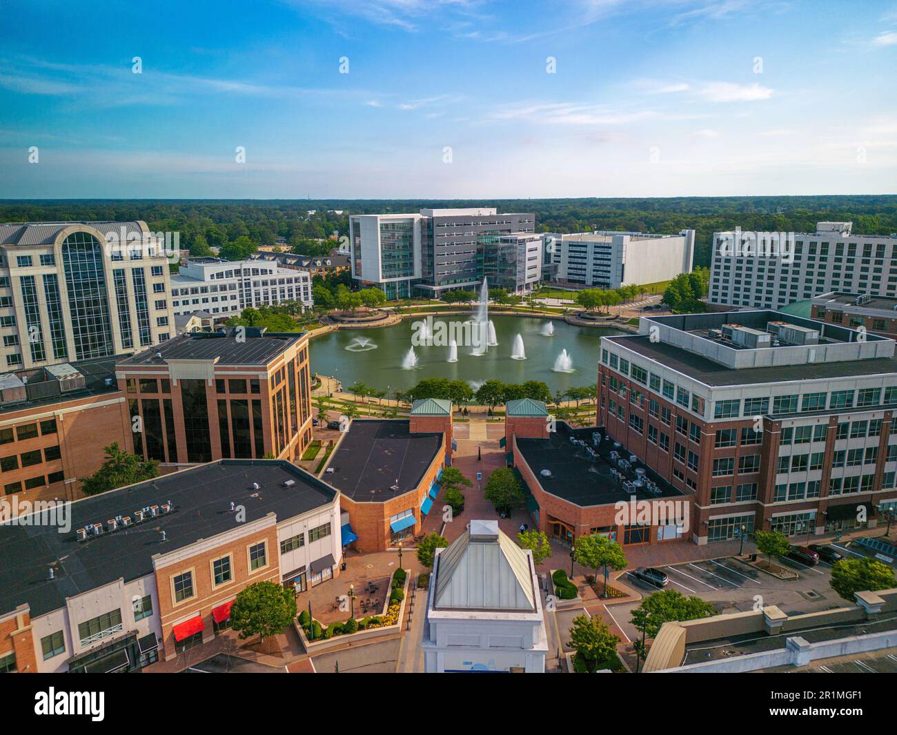 Newport News, Virginia, USA city center from above. Stock Photo