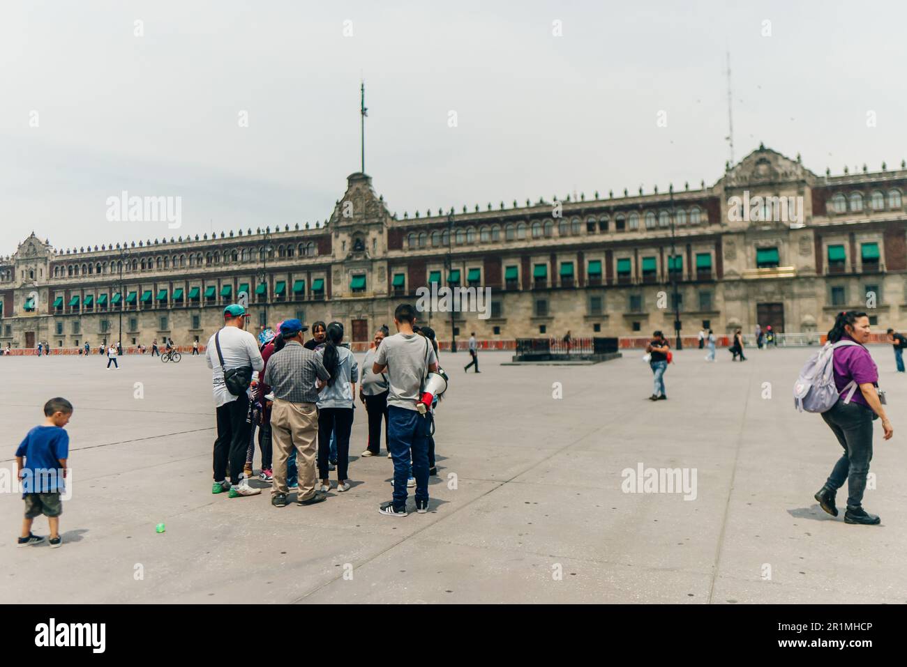Zocalo Constitution Square and National Palace Spanish Palacio Nacional, Mexico City CDMX may