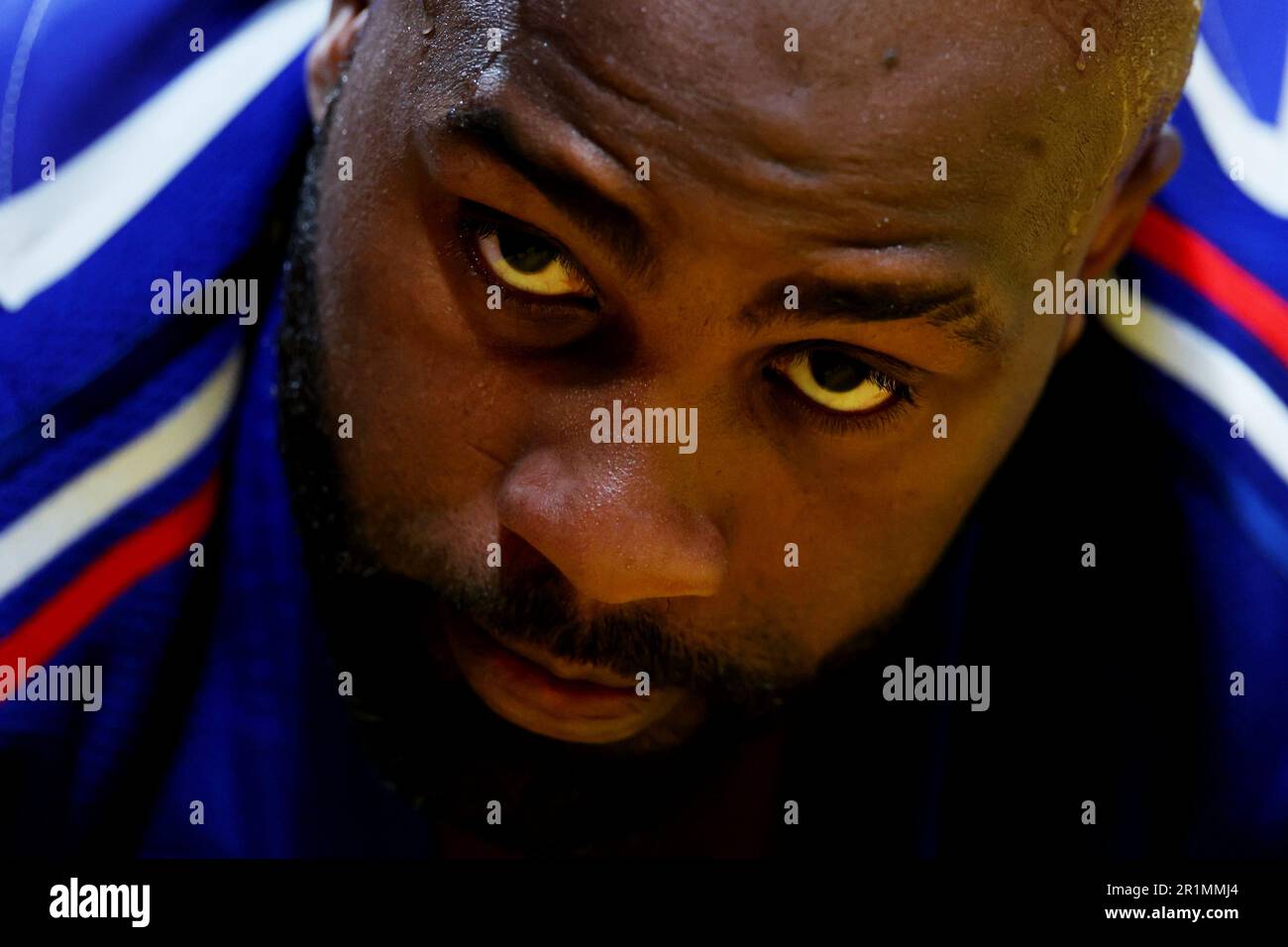 Teddy Riner (FRA), MAY13, 2023 -Judo : World Judo Championships Doha 2023 warmup before the competition at Ali Bin Hamad Al Attiyah Arena, Doha, Qatar. Credit: Naoki Nishimura/AFLO SPORT/Alamy Live News Stock Photo