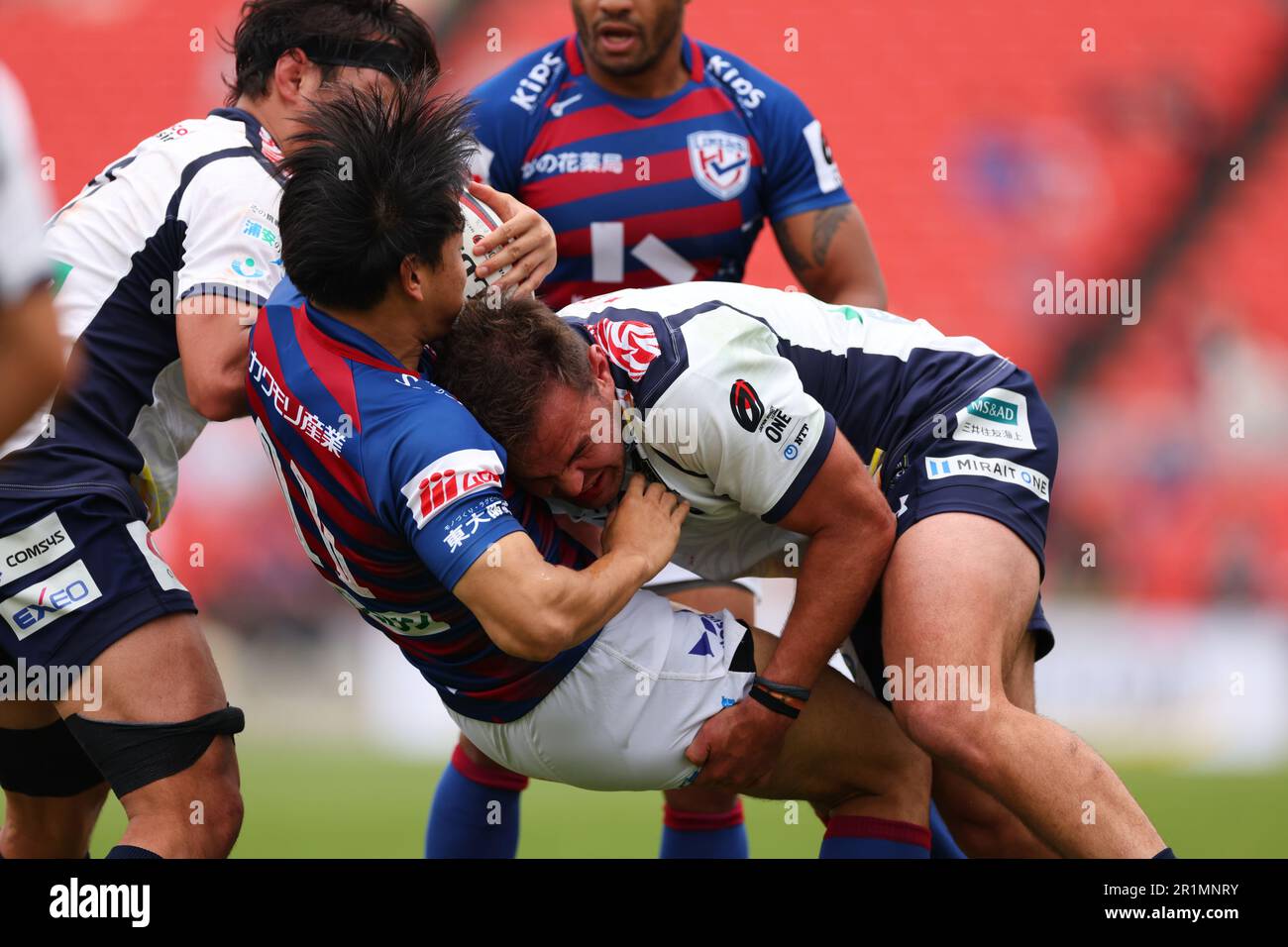 Hanazono Rugby Stadium, Osaka, Japan. 13th May, 2023. (L to R) Takahiro