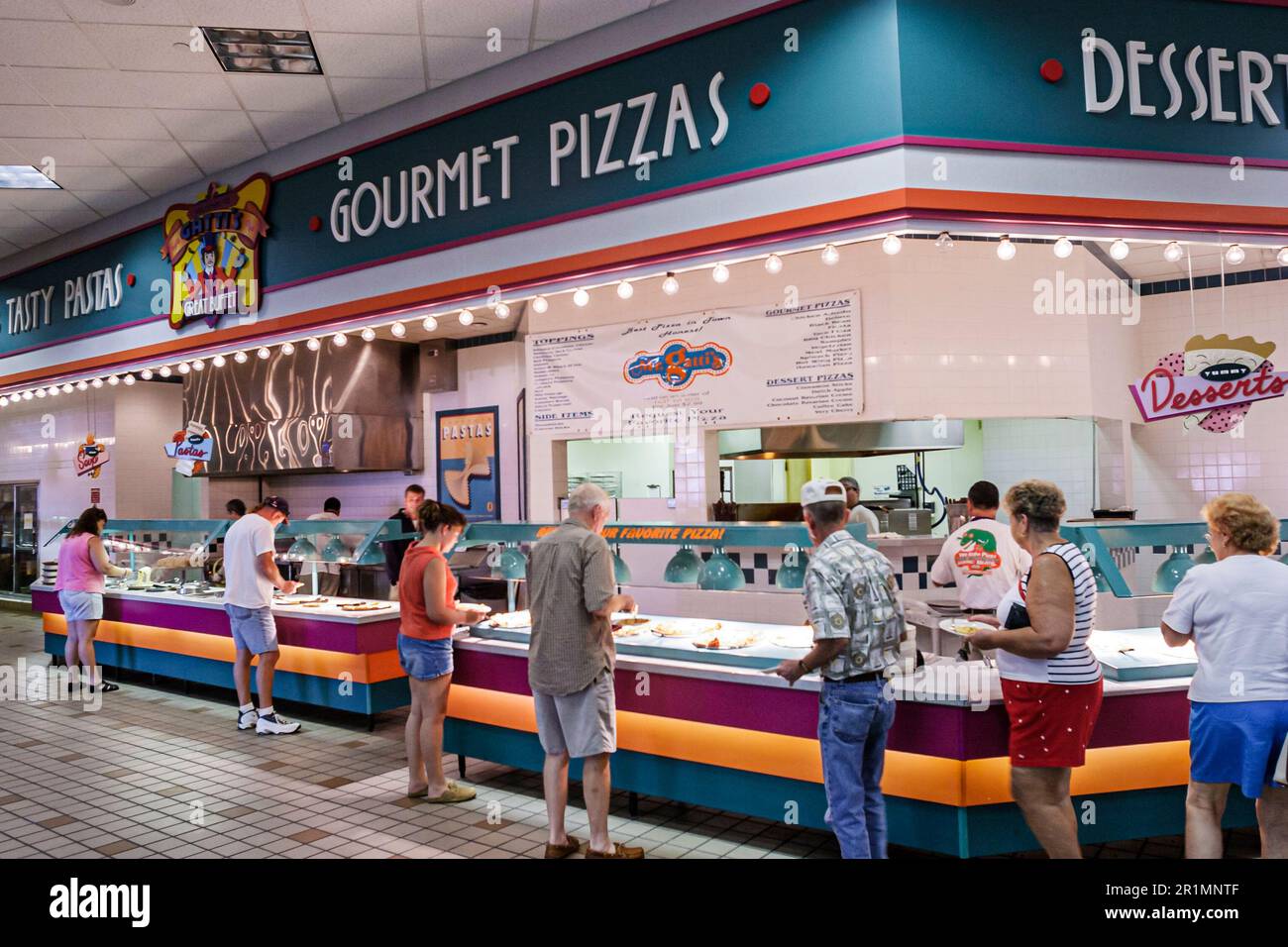 Buffet line family inside interior hires stock photography and images