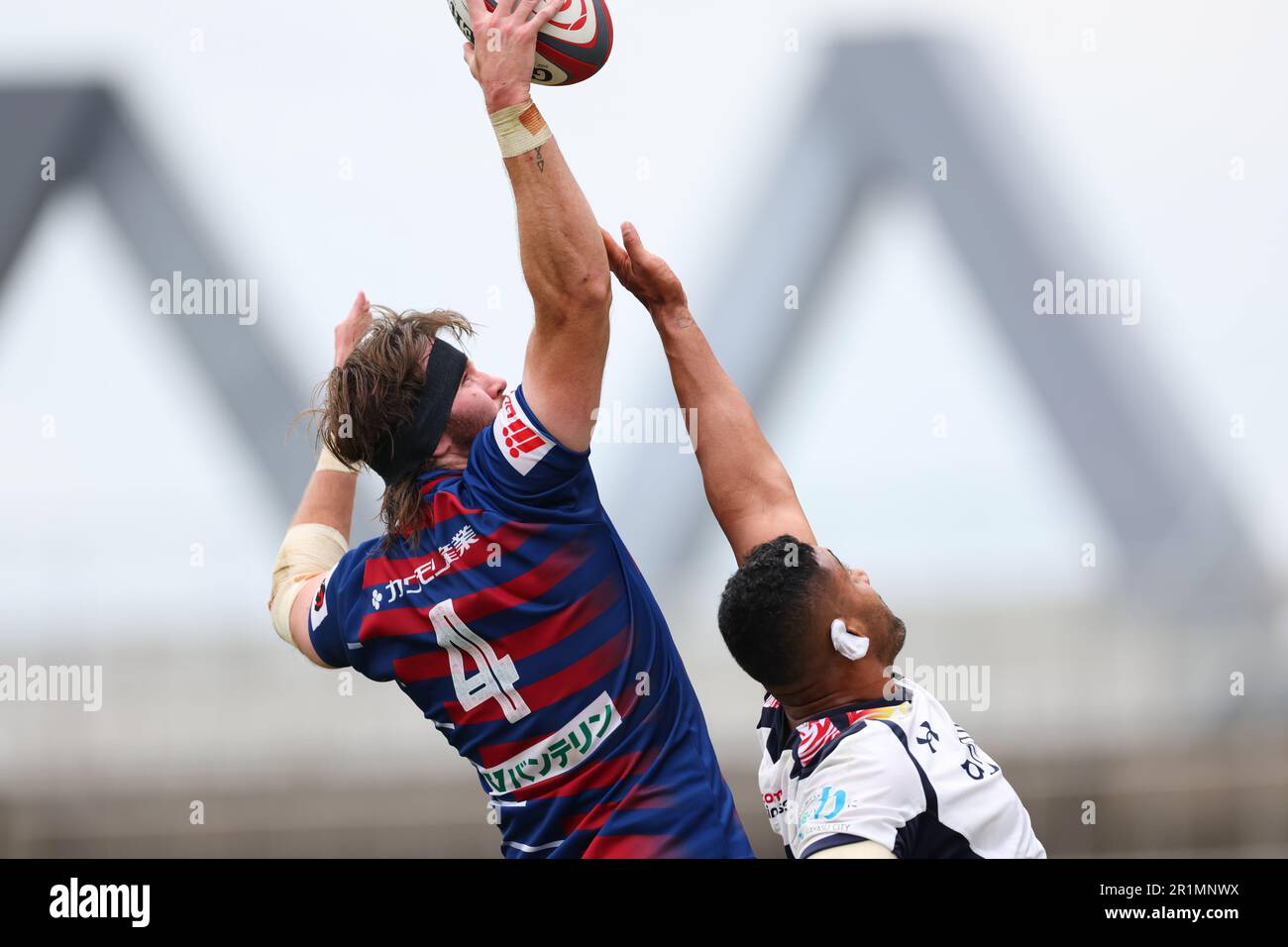 Hanazono Rugby Stadium, Osaka, Japan. 13th May, 2023. Ben Toolis