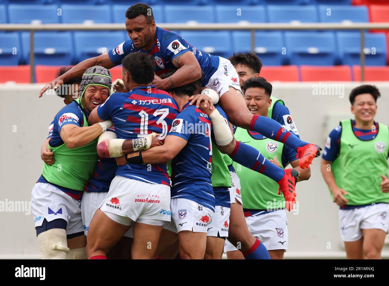 Hanazono Rugby Stadium, Osaka, Japan. 13th May, 2023. Hanazono Kintetsu