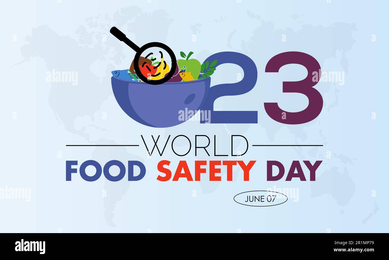 2023 Concept World Food Safety Day vector design illustration. Healthy habit awareness banner. Stock Vector