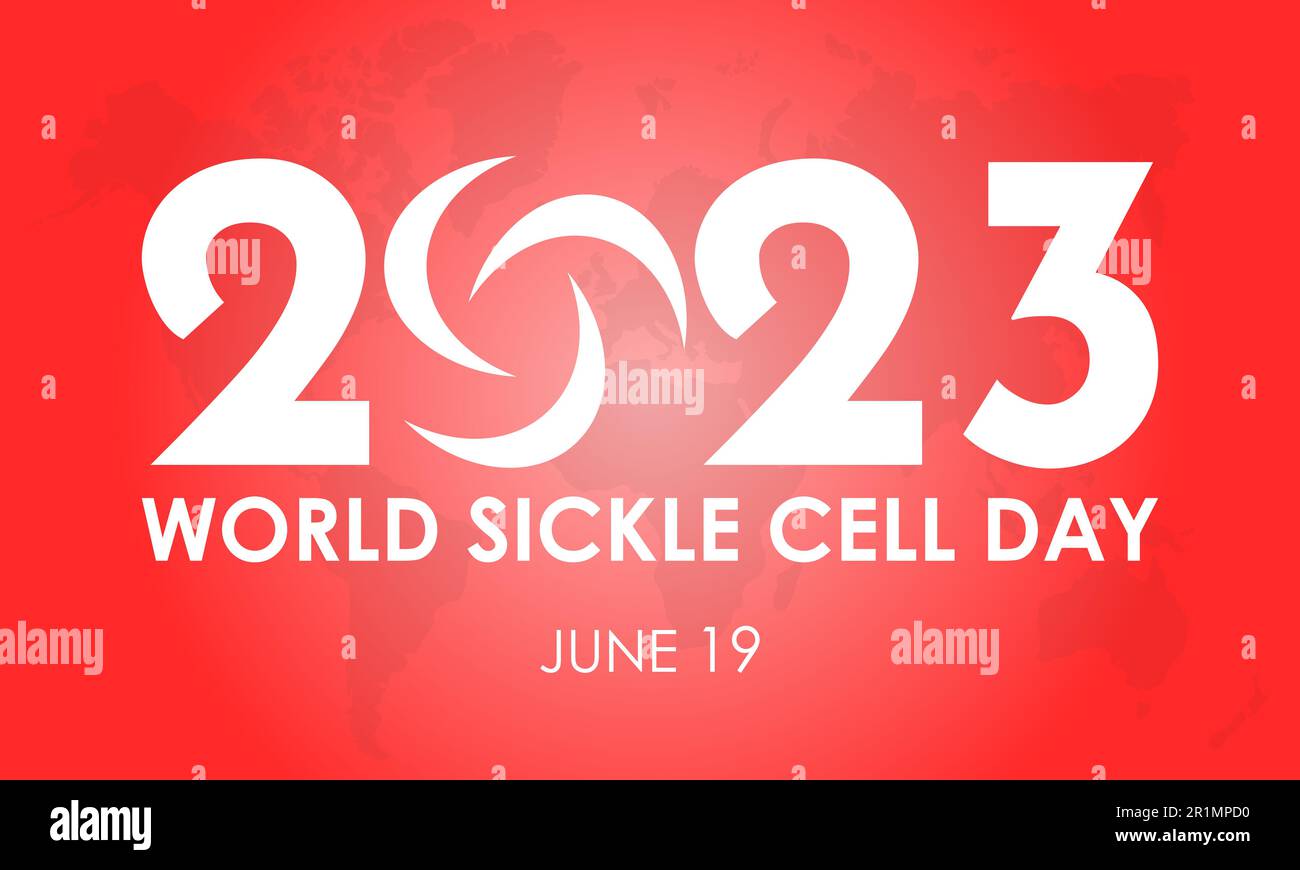 2023 Concept World Sickle Cell Day health prevention concept vector