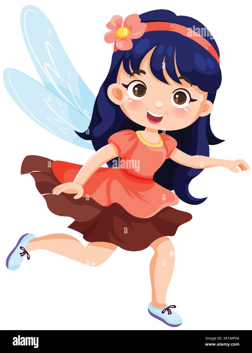 Cute Fairy Princess Cartoon Character illustration Stock Vector ...