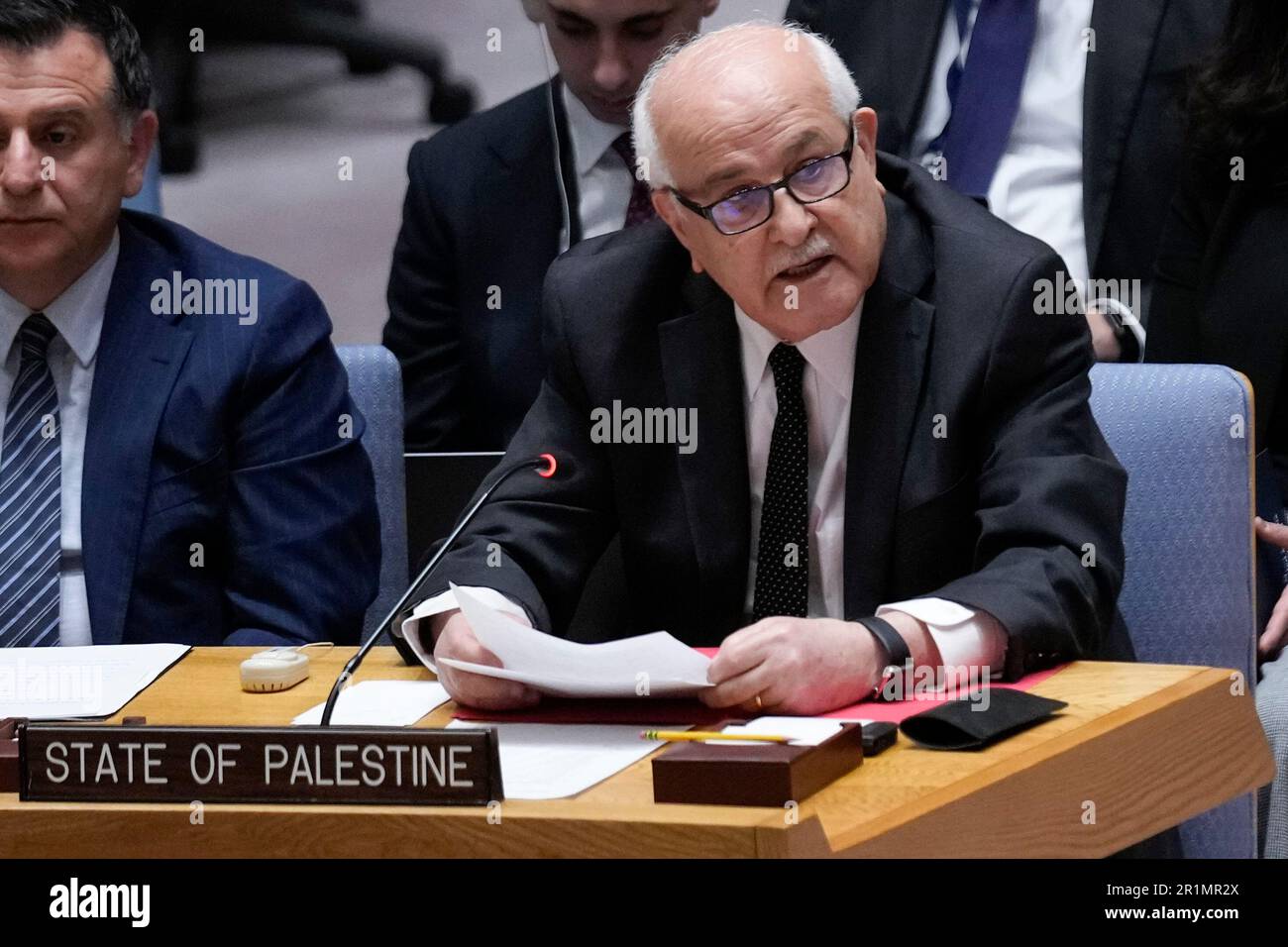 Un Palestinian Representative FILE - Riyad Mansour, the Palestinian representative to the United ...
