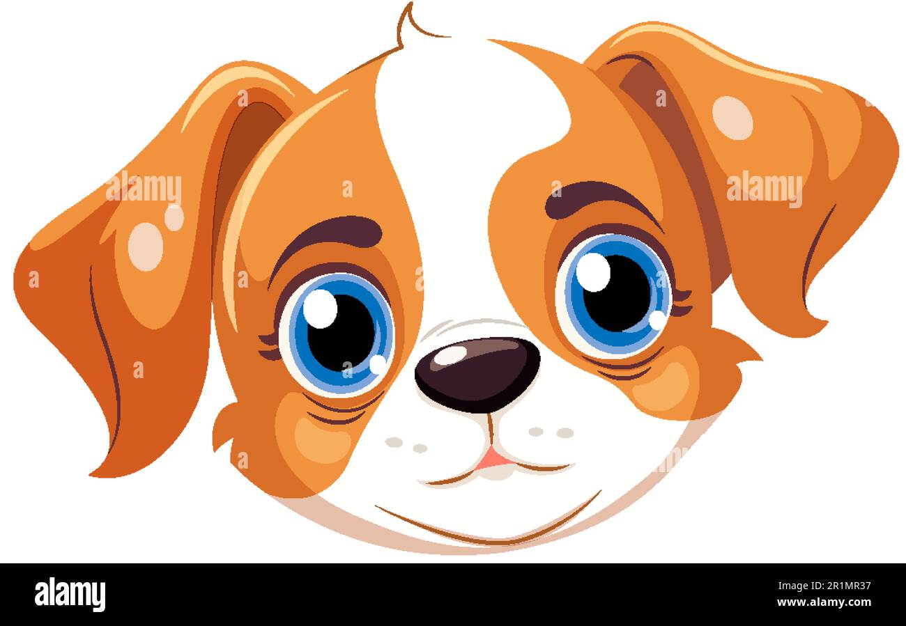 Cute dog cartoon face illustration Stock Vector Image & Art - Alamy