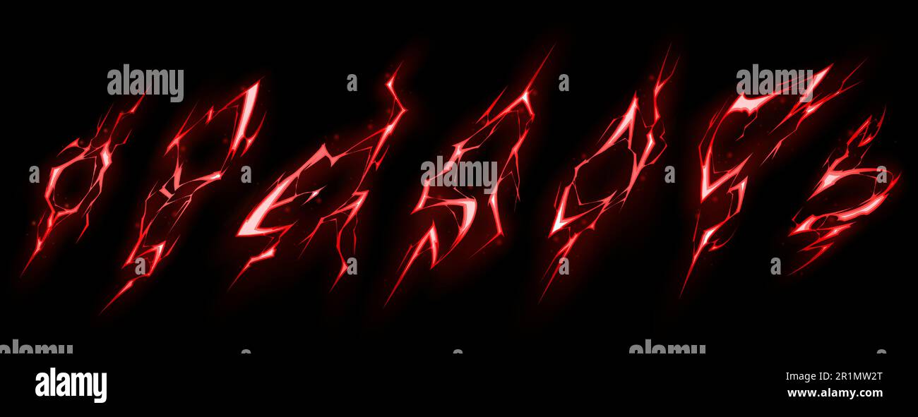 Thunder lightning vector electric power effect isolated on black