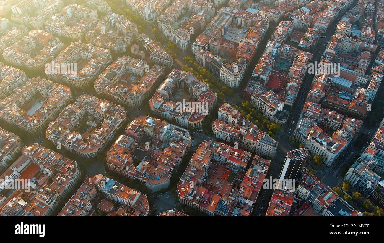 Eixample Block Aerial view typical european city hi-res stock photography and images ...