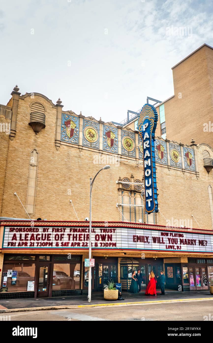 The Paramount Theatre in Abilene, Texas stands proudly amidst the 