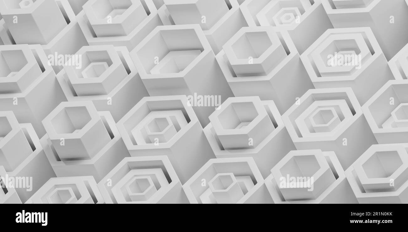 Textured Cube Pattern white cube pattern on a textured background 3d render illustration ...