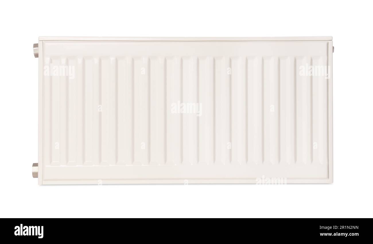 Wall Radiator Isolated Modern panel radiator isolated on white. Heating system Stock Photo - Alamy