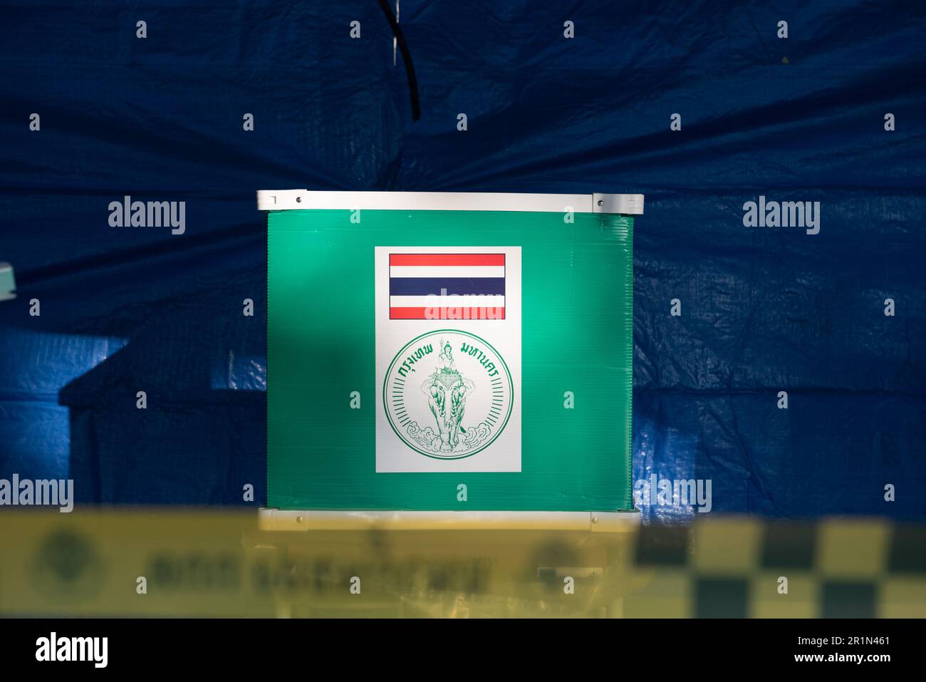 Bangkok, Thailand. 14th May, 2023. Voters with Thai nationality or naturalized citizens must have acquired Thai nationality for at least 5 years, be at least 18 years old on the day of the election, have their names listed in the household registration in the constituency for at least 90 days on the day of the election, come to vote for Elections to the House of Representatives, in Bangkok, on Sunday May 14, 2023. (Photo by Teera Noisakran/Pacific Press) Credit: Pacific Press Media Production Corp./Alamy Live News Stock Photo