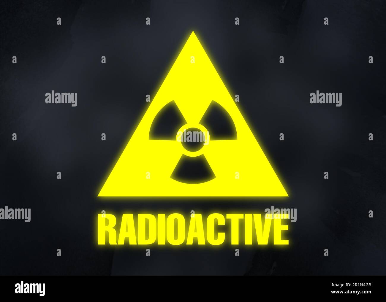 Radioactive sign on black background. Hazard symbol Stock Photo Alamy