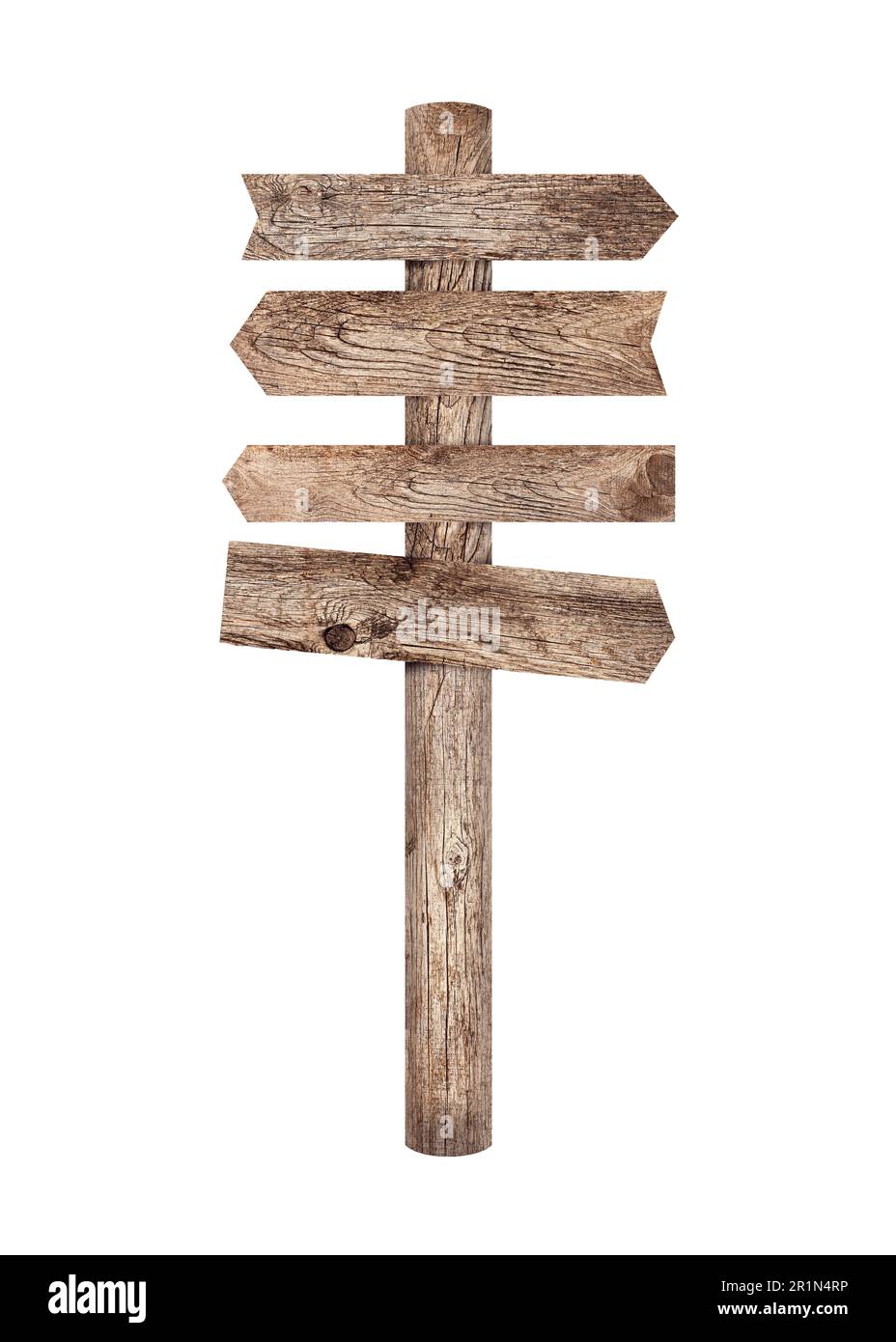 Empty wooden road sign isolated on white Stock Photo - Alamy
