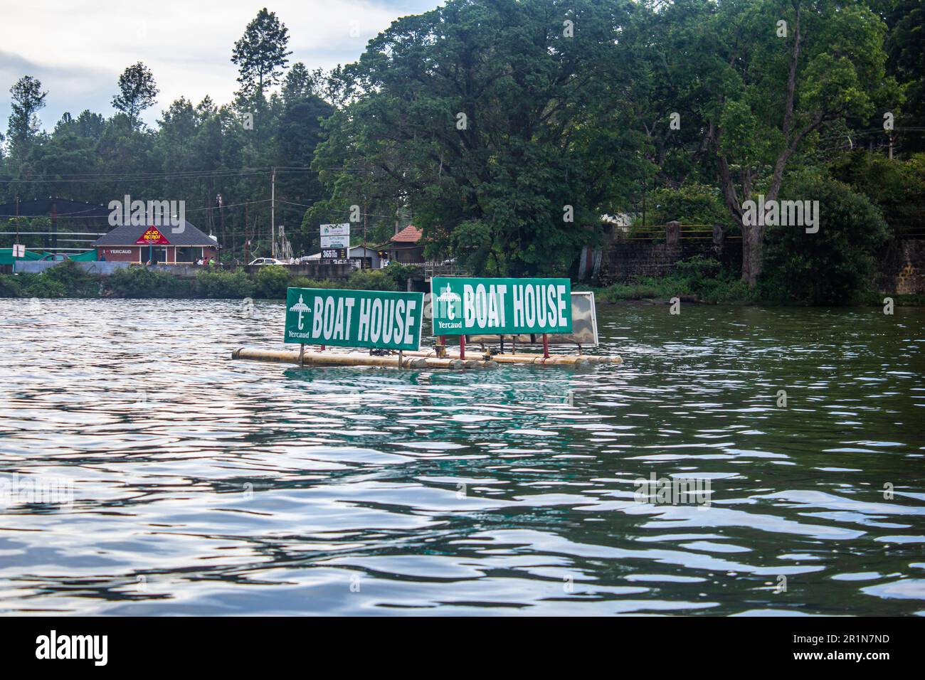 Yercaud, Tamil Nadu, India 09 May 2023 Boat house in Yercaud Lake