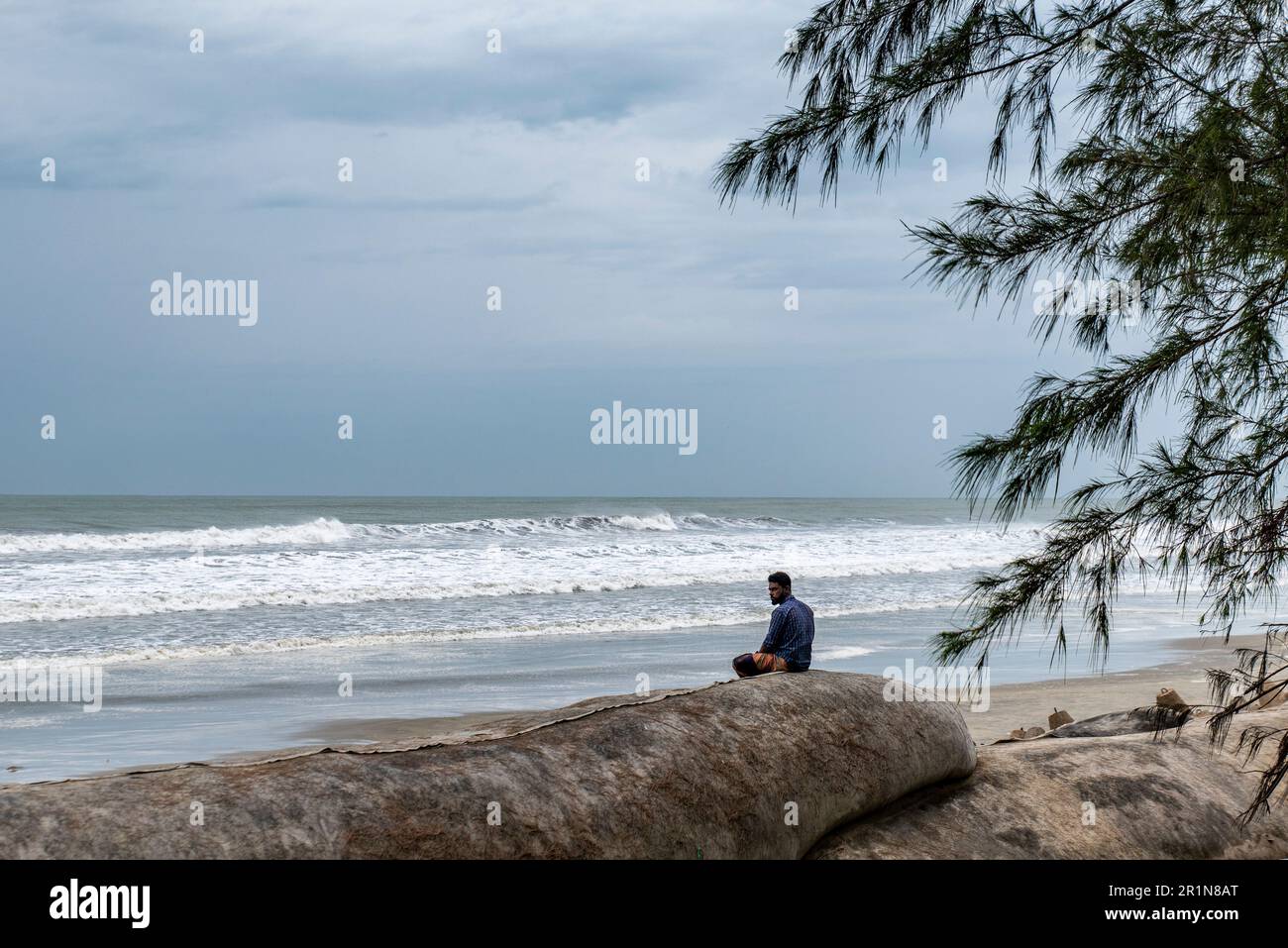 Cyclone Mokha has hit Myanmar hard. A part of its center passed over the island of St. Martin in Bangladesh. But coming from the sea to the ground, Mokha becomes much weaker. Due to this, there was no major damage. Cox's Bazar district administration had taken all kinds of preparations to deal with cyclone Mokha. Residents of the coastal areas were moved to shelters due to the fear of strong storm. Among them, there are more residents of Cox's Bazar's Nazirartek, Samitypara, Maheshkhali's Dhalghata, Sonadia, Gharibhanga and Qutubjom, Teknaf's Baharchhara, Shahpari Island and St. Martin Island. Stock Photo