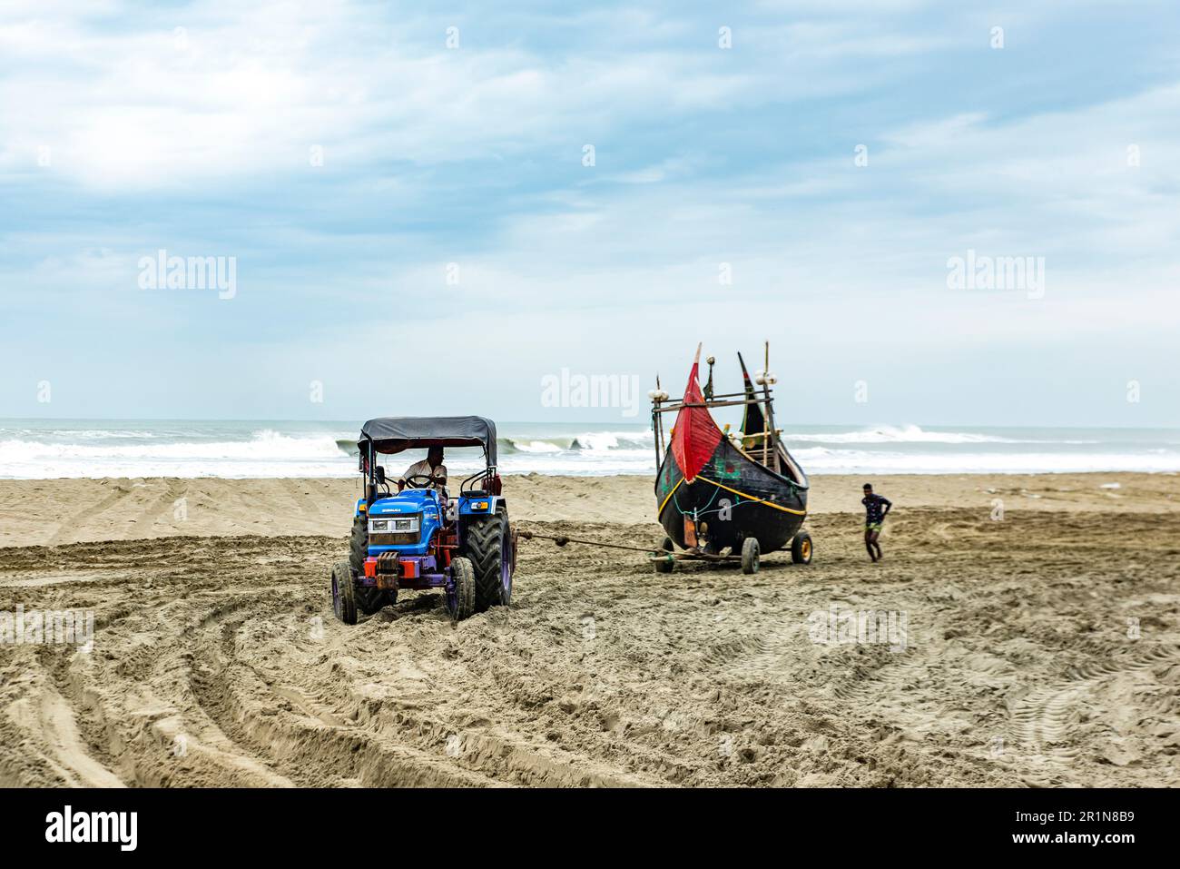 Cyclone Mokha has hit Myanmar hard. A part of its center passed over the island of St. Martin in Bangladesh. But coming from the sea to the ground, Mokha becomes much weaker. Due to this, there was no major damage. Cox's Bazar district administration had taken all kinds of preparations to deal with cyclone Mokha. Residents of the coastal areas were moved to shelters due to the fear of strong storm. Among them, there are more residents of Cox's Bazar's Nazirartek, Samitypara, Maheshkhali's Dhalghata, Sonadia, Gharibhanga and Qutubjom, Teknaf's Baharchhara, Shahpari Island and St. Martin Island. Stock Photo