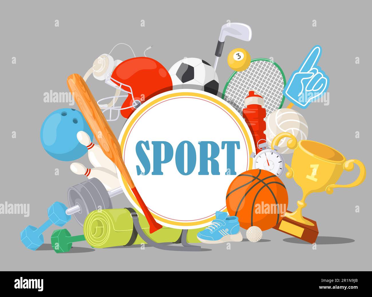 Sport poster vector illustration design template Stock Vector Image