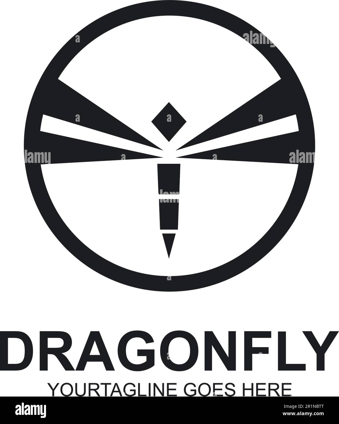 dragonfly icon vector concept design web template Stock Vector