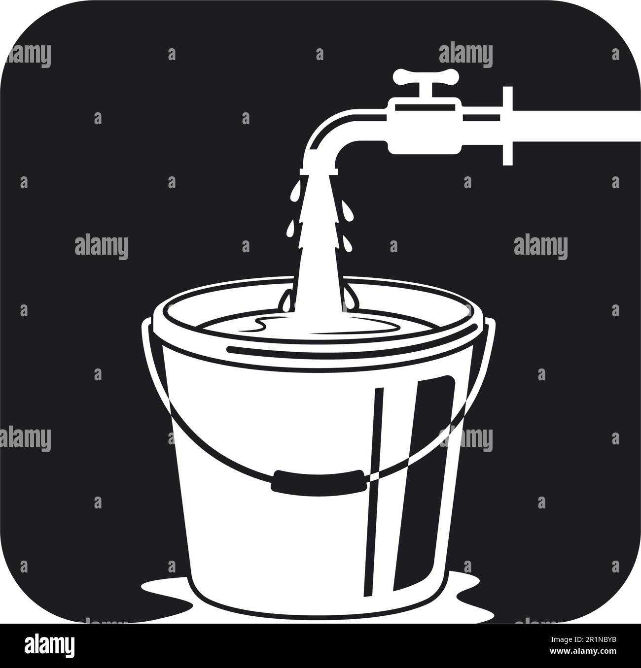Filling water bucket Stock Vector Images Alamy