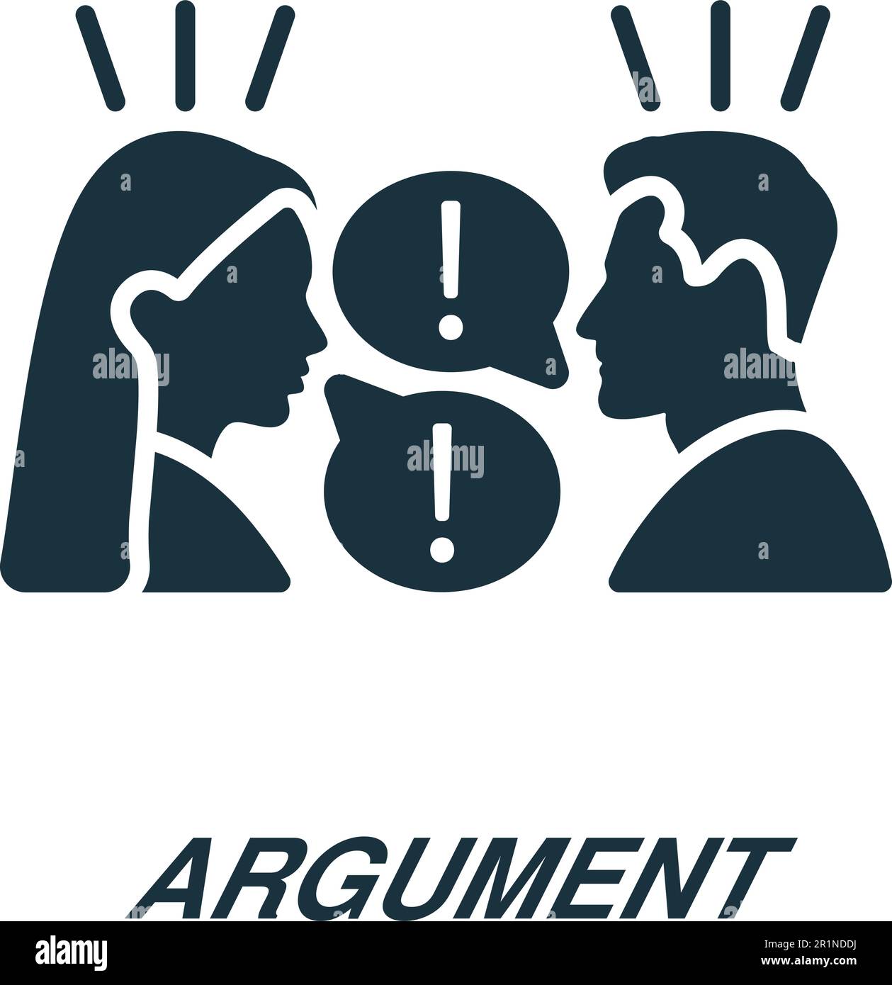 Argument icon. Monochrome simple sign from critical thinking collection ...