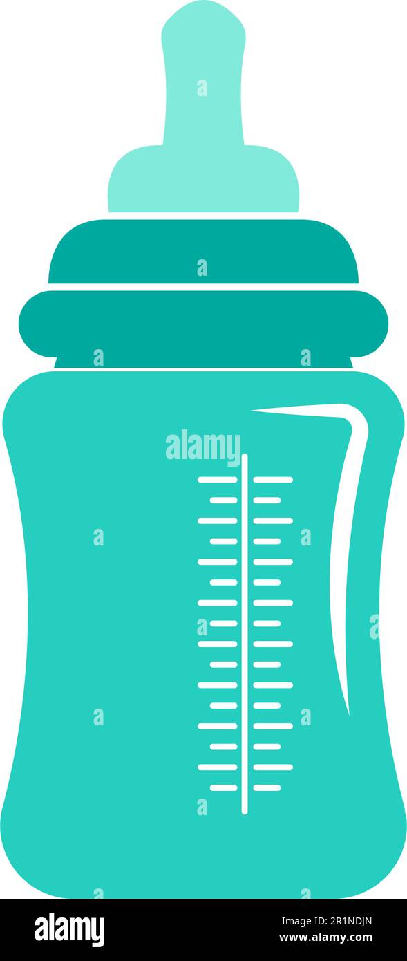 Pacifier milk bottle icon design illustration Stock Vector