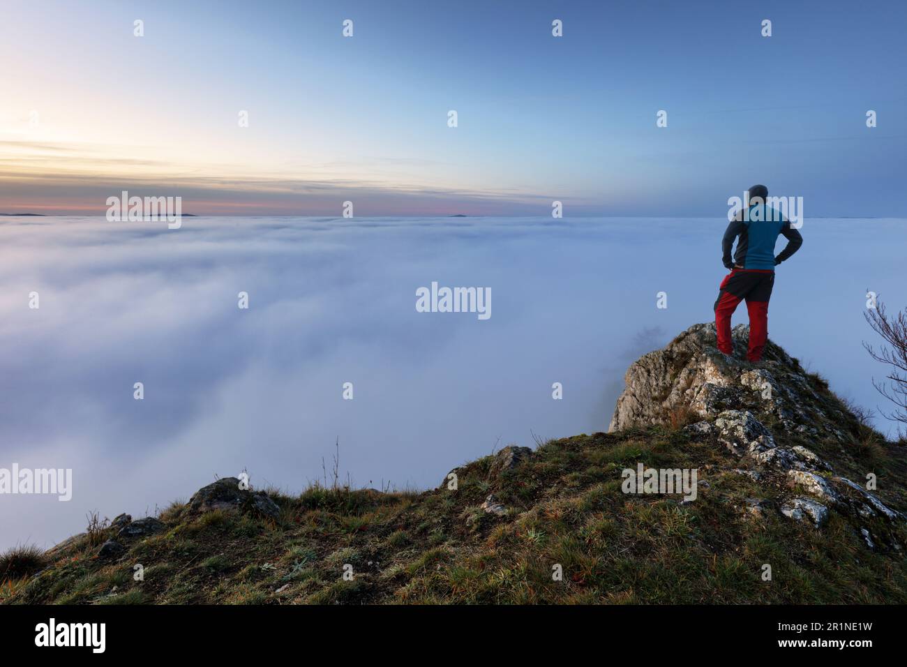 Freedom, Free man enjoying over Ridge Mountain, Landscape vacation ...