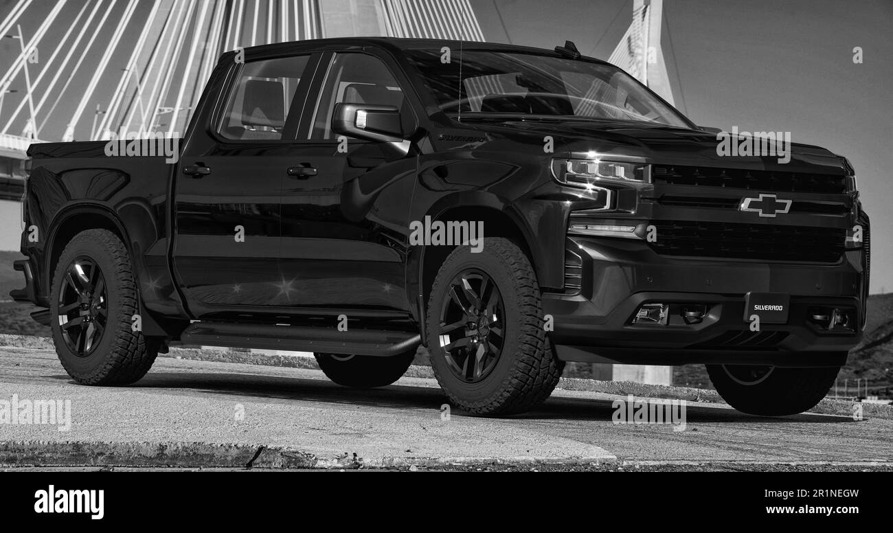 Chevrolet silverado 1500 Black and White Stock Photos & Images - Alamy