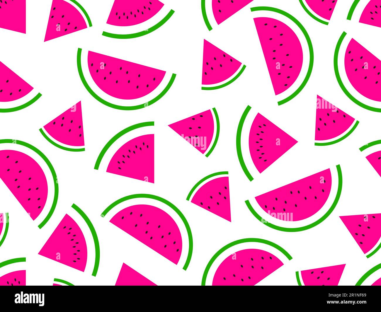 Seamless pattern with watermelon slices on a white background ...