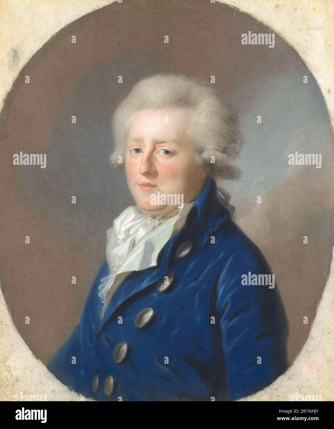 Carel Georg August (1766-1807), Hereditary Prince of Brunswick-Wolfenbüttel. Husband of Frederica Louisa Wilhelmina (Louise), Princess of Orange-Nassau, Painting by Johann Friedrich August Tischbein, Historical, digitally restored reproduction from a 19th century original  /  Carel Georg August (1766-1807), Erbprinz von Braunschweig-Wolfenbüttel. Ehemann von Frederica Louisa Wilhelmina (Louise), Prinzessin von Oranien-Nassau, Gemälde von Johann Friedrich August Tischbein, Historisch, digital restaurierte Reproduktion von einer Vorlage aus dem 19. Jahrhundert Stock Photo