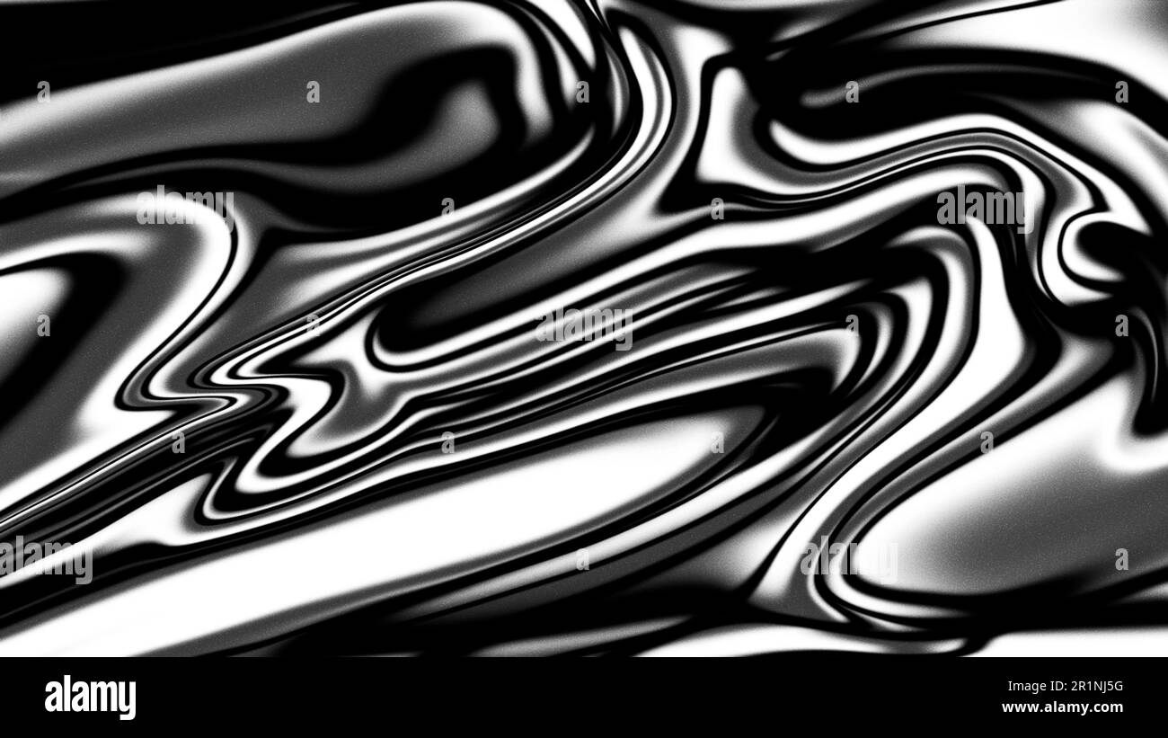 Abstract silver liquid background Black and White Stock Photos & Images ...