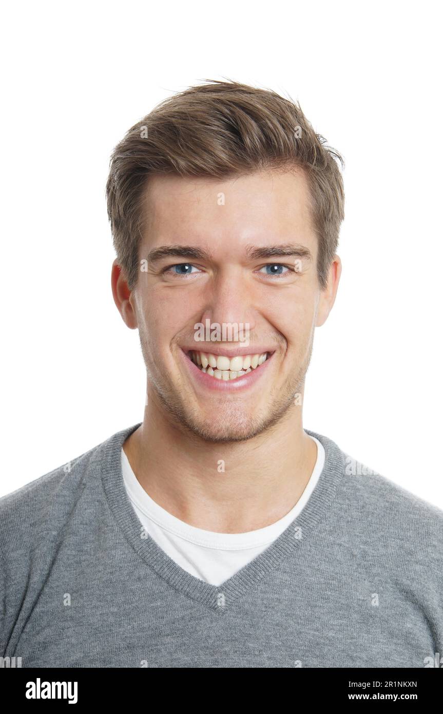 young man with toothy smile Stock Photo