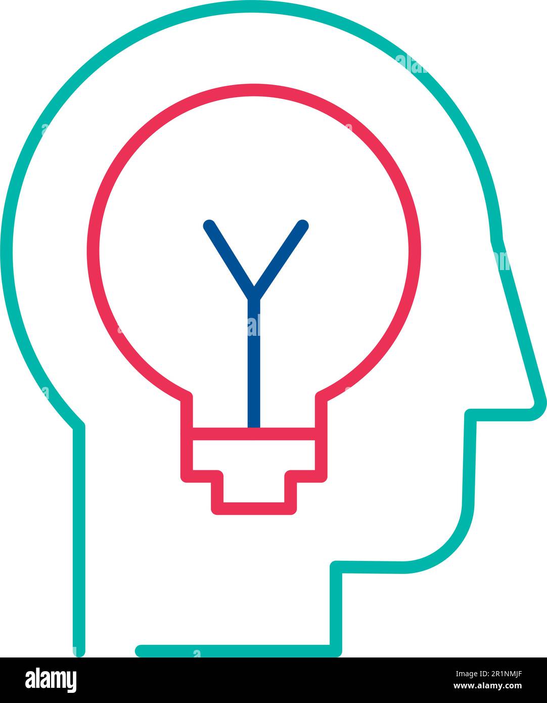 Idea generation and innovation thin line vector icon. Developing new ...